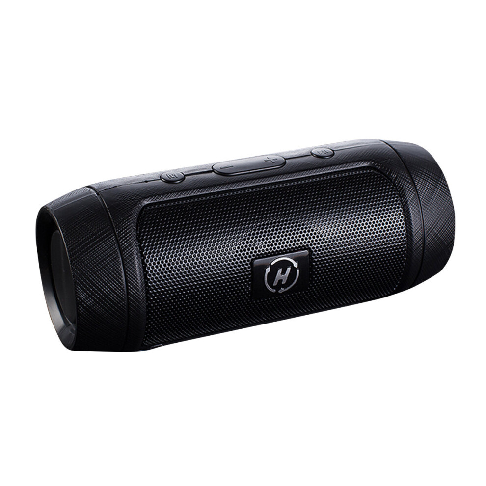 (Black) Wireless Bluetooth Speaker Outdoor Waterproof Portable Stereo Support TF Card USB Charging