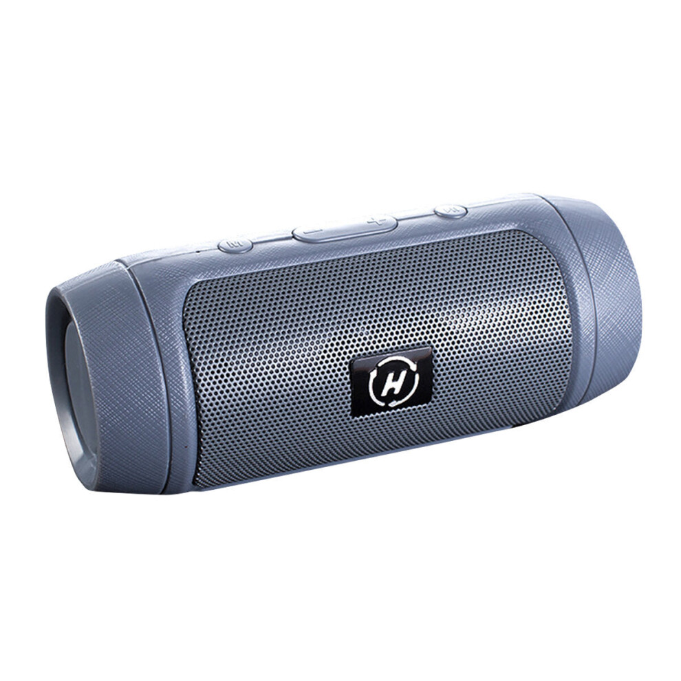 (Grey) Wireless Bluetooth Speaker Outdoor Waterproof Portable Stereo Support TF Card USB Charging