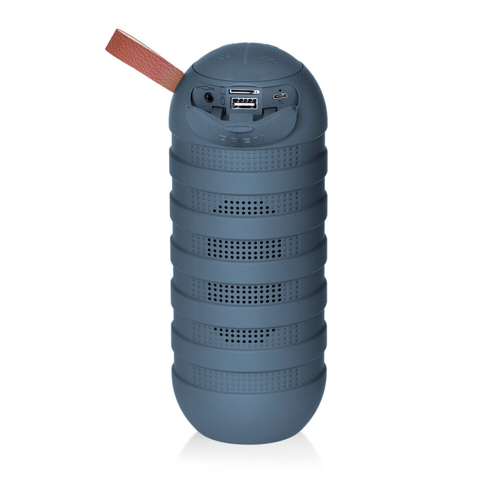(Blue) Outdoor Portable Wireless Tooth 5.0 Flashlight Speaker Stereo Hi-Fi Speakers Support Tf Blue 6112212091883