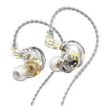 (White, Without Mic) HIFI Bass Earbuds In Ear Earphones Monitor Headphones Sport Noise Cancelling Headset for MT1 ST1 CA2 TA1 EDX
