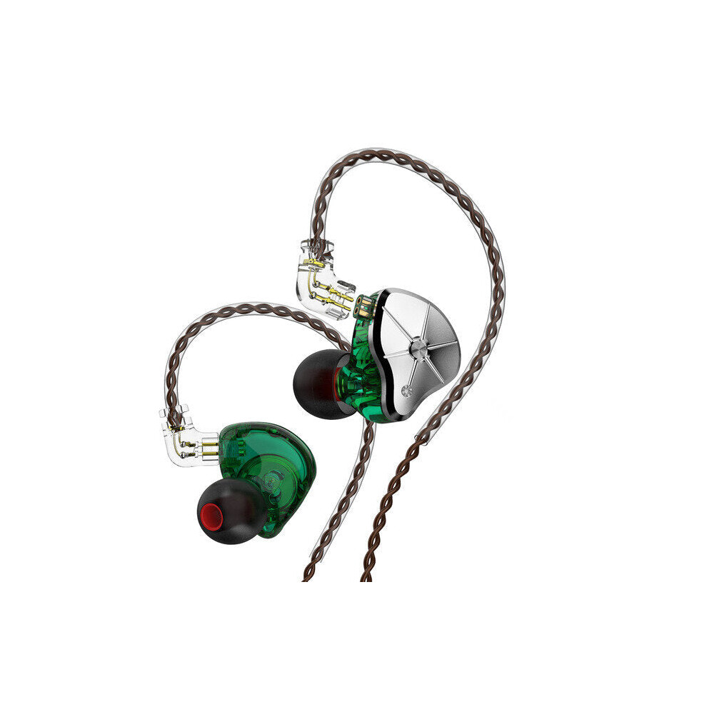 (, Without Mic) Wired Earphone 1Dd 1Ba In Ear Earphone Dj Monitor Running Sport Earplug Replaceable Filter Headset With Mic Green 6112212297728