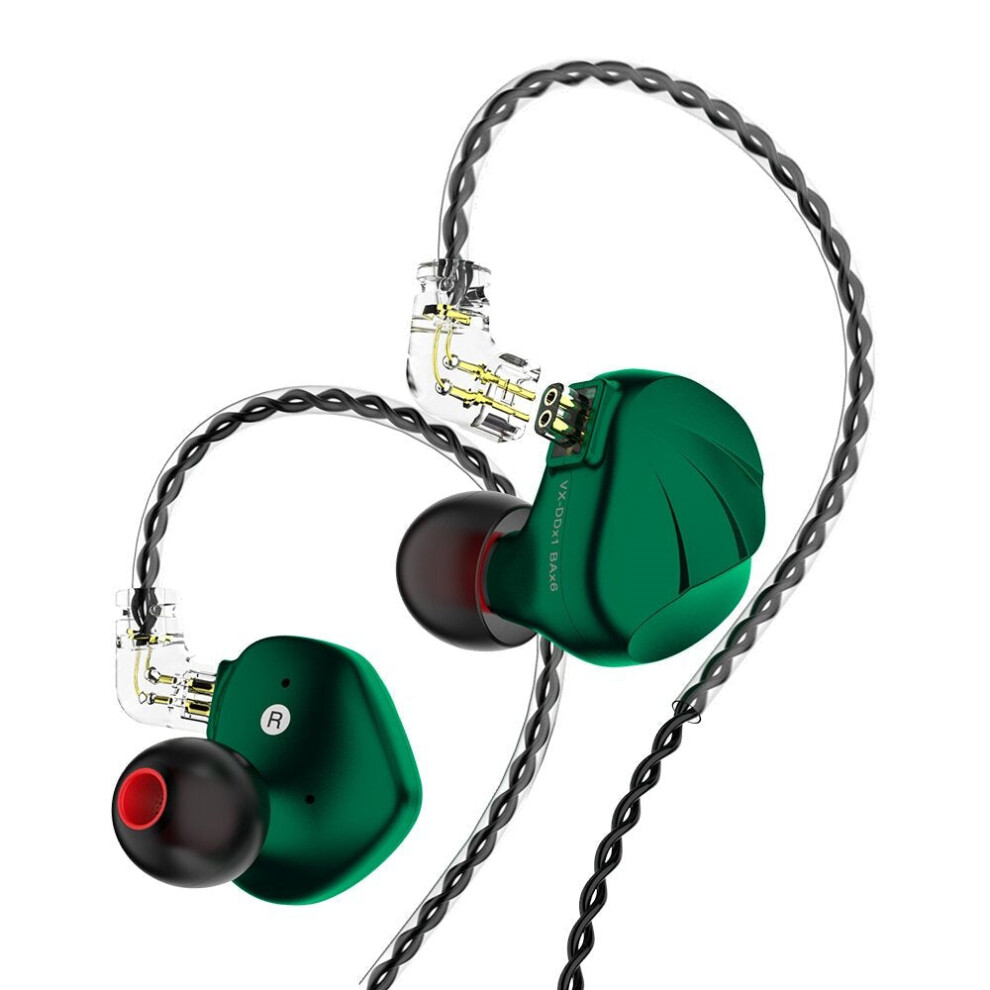 (Green, With Mic) Dynamic Drivers In Ear Earphone Noise Cancelling Headphone 2Pin 0.75MM Connector for Mobile Phones PC Computer-image-OPC-PFKBJBN-NEW