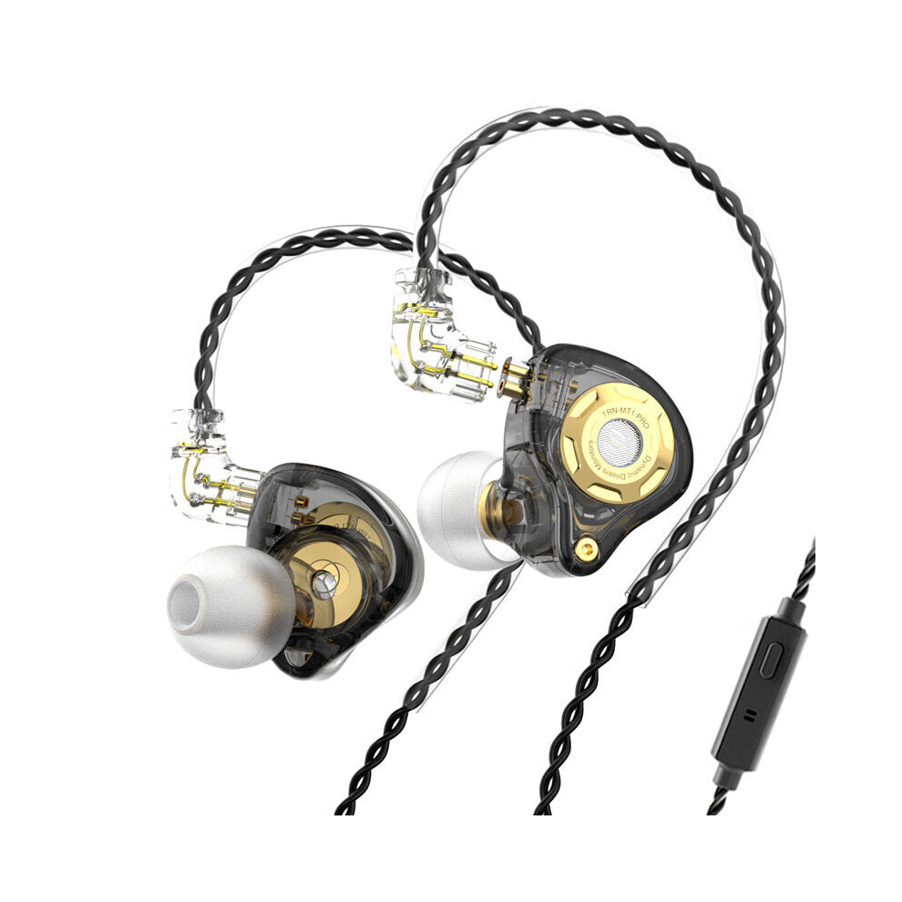(, With Mic) Pro Dynamic In-Ear Earphones Monitor Hi-Fi Bass Metal 3.5Mm Wired Earphone Sport Music Headphones With Detachable Cable Black 6112212297506