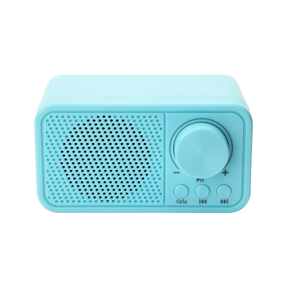 (Green) Bluetooth 5.0 Portable Mini FM Radio Receiver Speaker MP3 Player Support TF Card USB Waterproof Large Capacity Battery