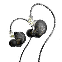 (Black, Without-Microphone) Heavy Bass Wired Earphones Sports Noise Cancelling Heavy Bass Earbuds Hi-Fi Music Headset for Mobile Phone In-ear Earphones