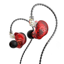 (Red, With-Microphone) Heavy Bass Wired Earphones Sports Noise Cancelling Heavy Bass Earbuds Hi-Fi Music Headset for Mobile Phone In-ear Earphones