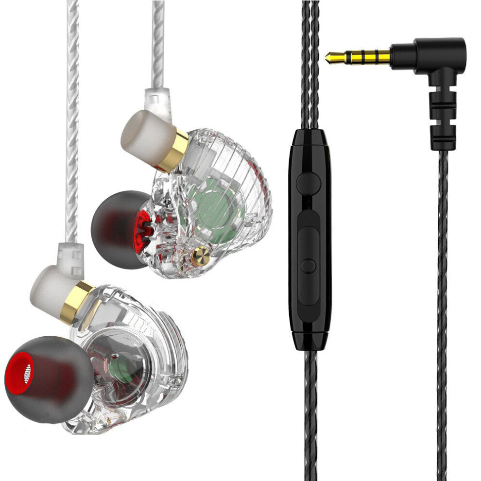 (White) Wired Earphone Hd Noise Reduction 11.6Mm Dynamic Diver In-Ear Earbuds Sport Gaming Wired Headphones With Mic White 6112212296479