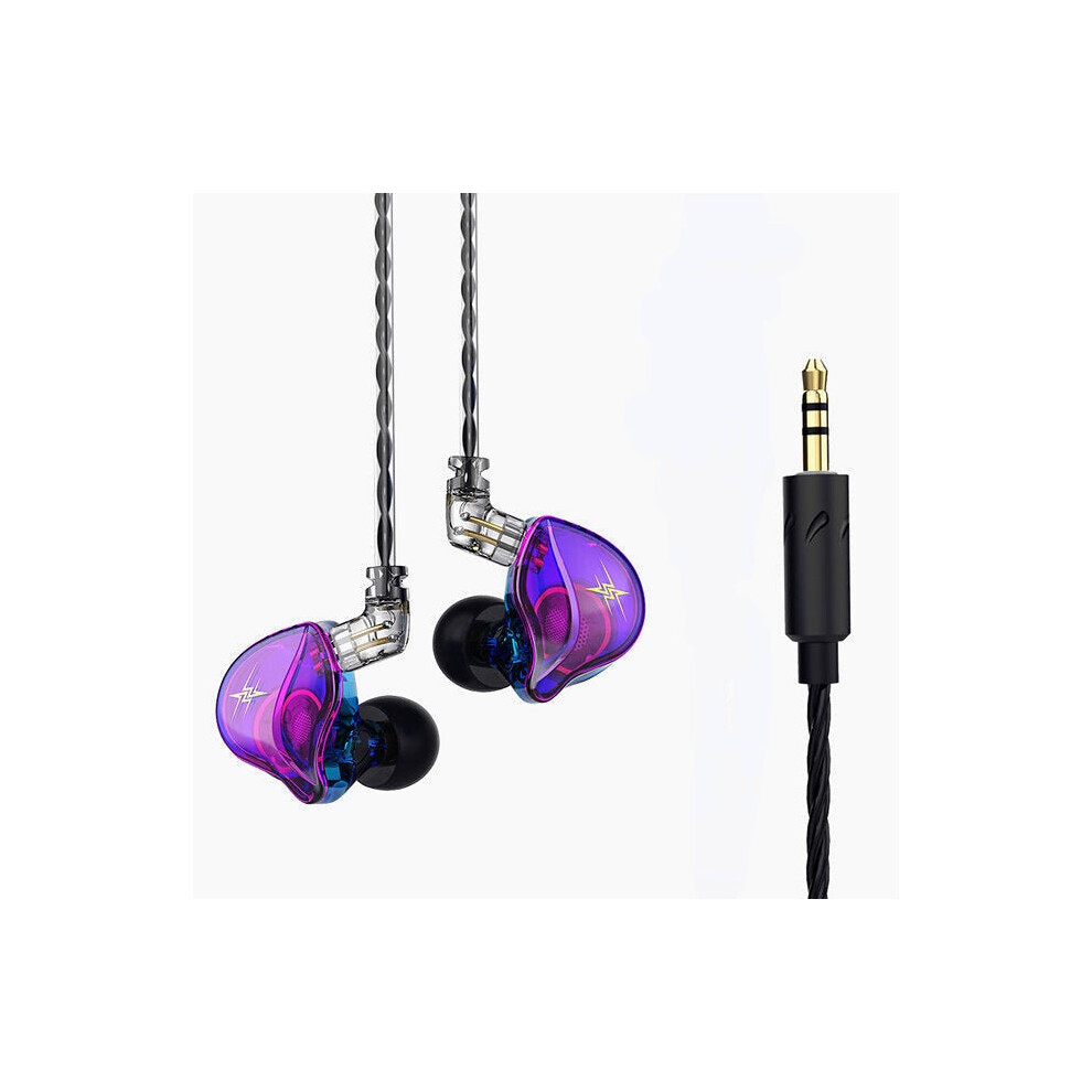 (Purple, Standard) In-Ear Earphones 1D Hi-Fi Bass Earbuds Deep Bass Stereo Monitor Headphones Sport Noise Cancelling Headset With Mic