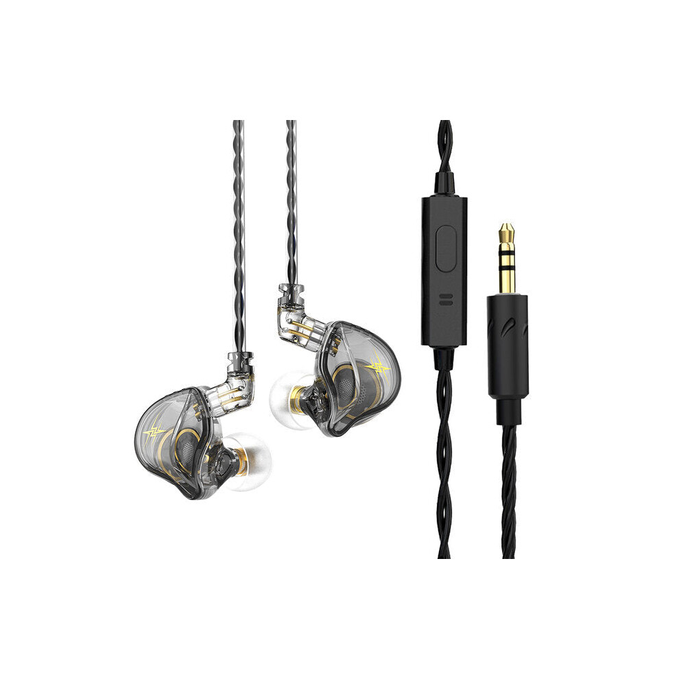 (, With Mic) In-Ear Earphones 1D Hi-Fi Bass Earbuds Deep Bass Stereo Monitor Headphones Sport Noise Cancelling Headset With Mic Grey 6112212296851