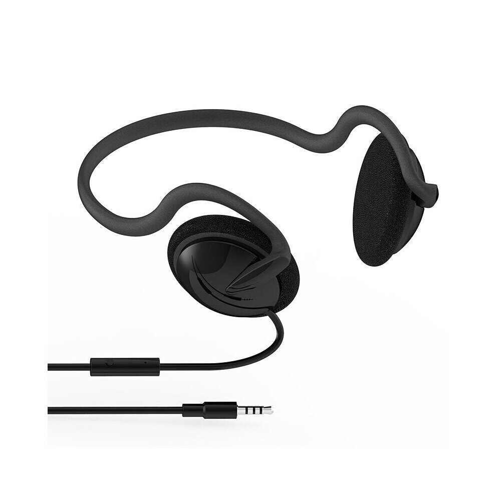 Wired Headphones Hi-Fi Stereo Earhooks Earbuds 3.5mm Rear-mounted Headsets with Mic for Gaming Computer Smart Phones