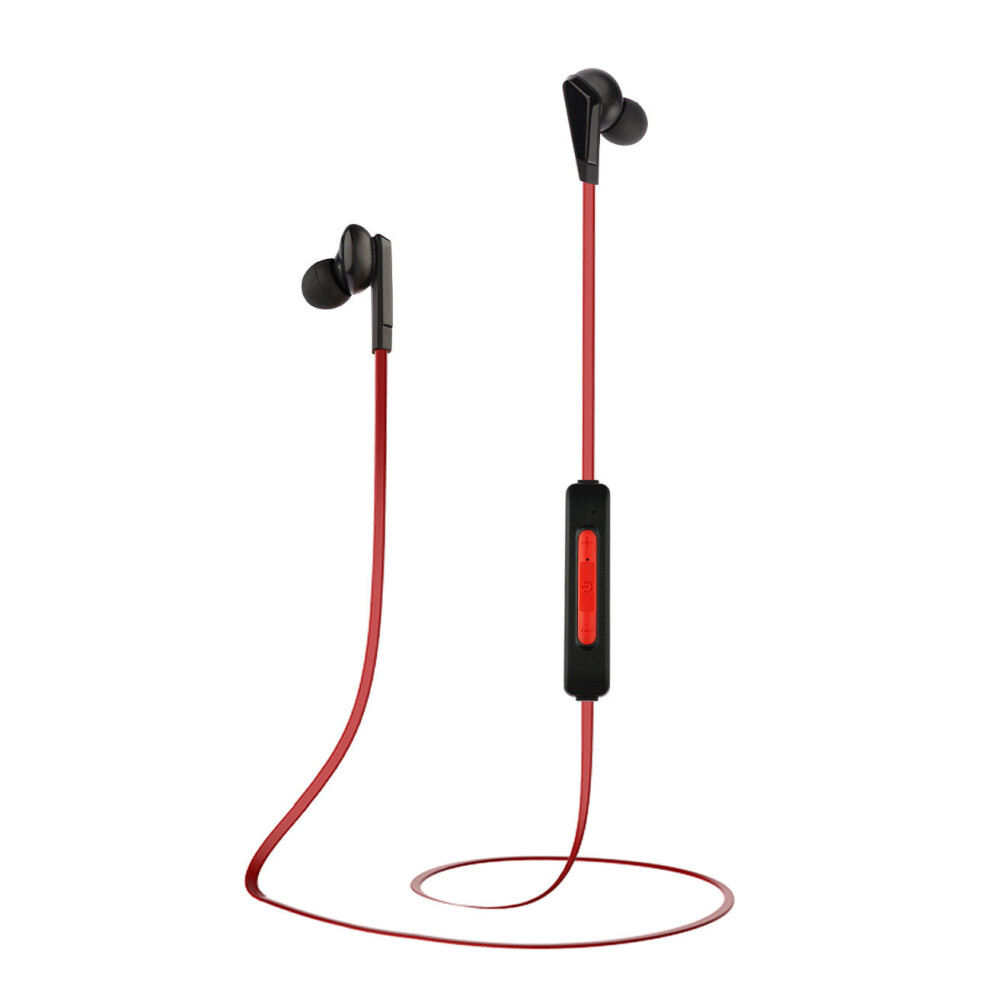 (Red) Bluetooth 5.0 Neckband Wireless Earphones Stereo Sports Magnetic Bluetooth Headset Sports Running Waterproof Headset