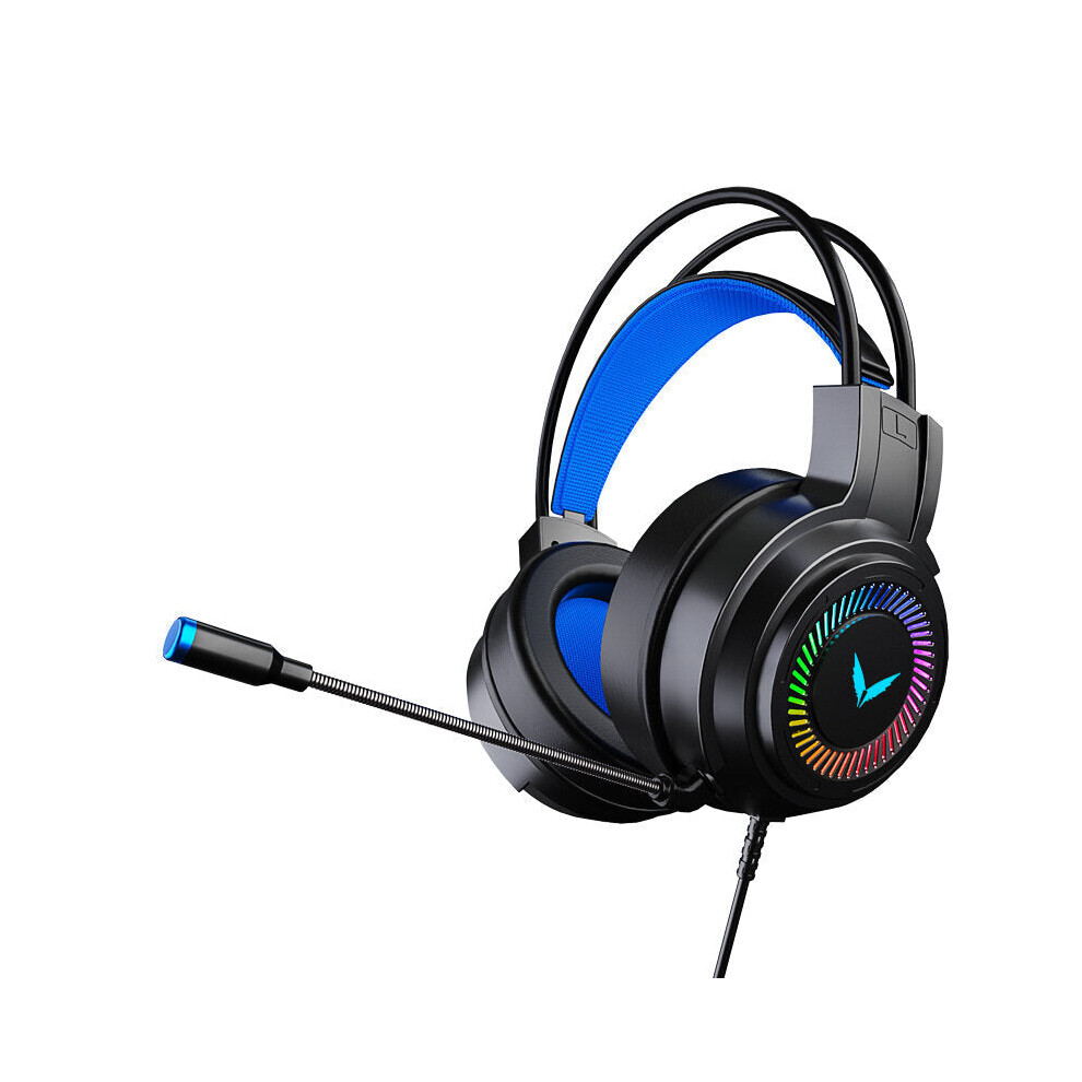 () Gaming Headsets Gamer Headphones Surround Sound Stereo Wired Earphones Usb Microphone Colourful Pc Laptop Game Headset Black/Light 6112212288955