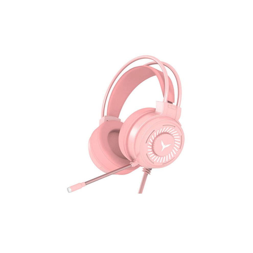 (Pink) Gaming Headsets Gamer Headphones Surround Sound Stereo Wired Earphones USB Microphone Colourful Light PC Laptop Game Headset-image-OPC-PFKBJPY-NEW