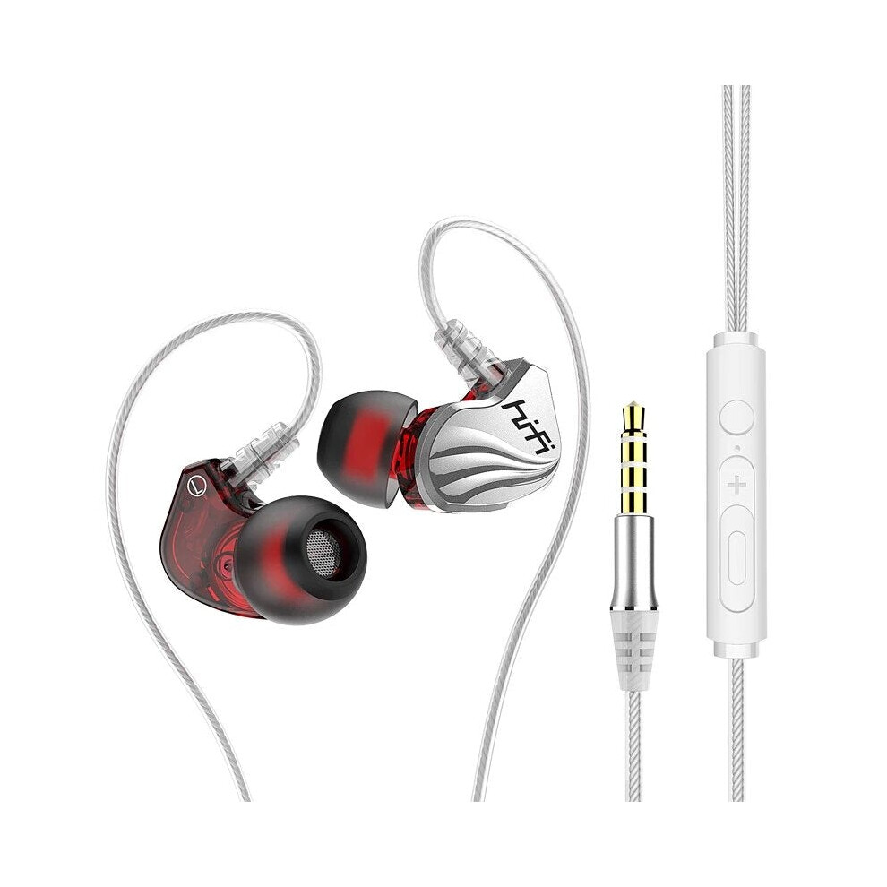 (Silver) Surround Bass Wire Headphones Ipx5 Waterproof Sweatproof Sport Headset Comfort Beat Drums In Ear Earphones Silver 6112212289648
