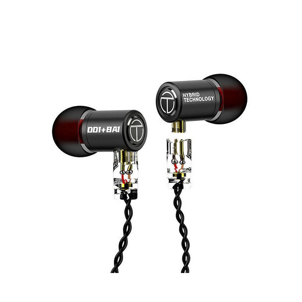 (Black, With Mic) Dynamic Driver In Ear Earphone Metal Sport Headset With QDC 3.5MM Cable for Mobile Phone PC Computer