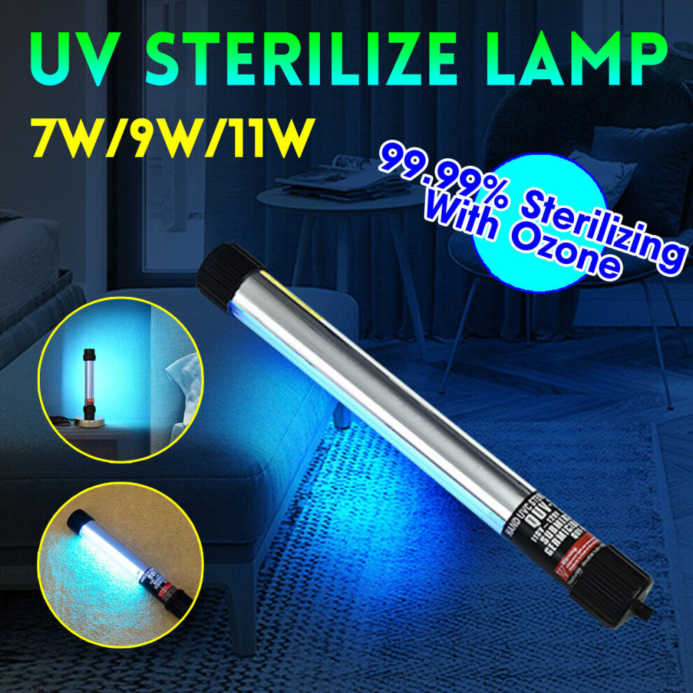 (US Plug, 7W) 7W-11W UVC Ozone UV Blue-ray Germicidal Lamp Tube Sterilizer Disinfection Light Lamp UVC Germicidal Lamp Sterilizer