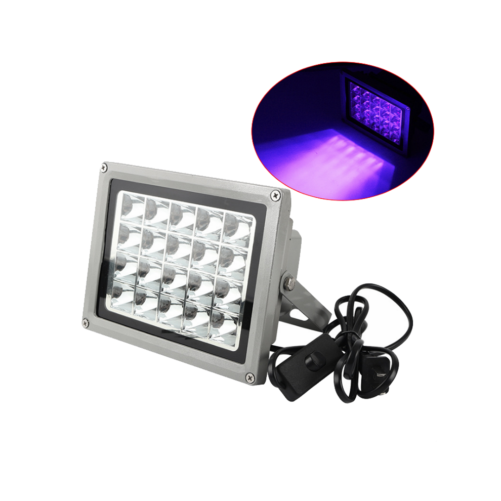 (US Plug) 20W 20Number of Lamp Beads High Power UV LED Resin Curing Light for SLA DLP UV Resin 3D Printer Only White EU Plug