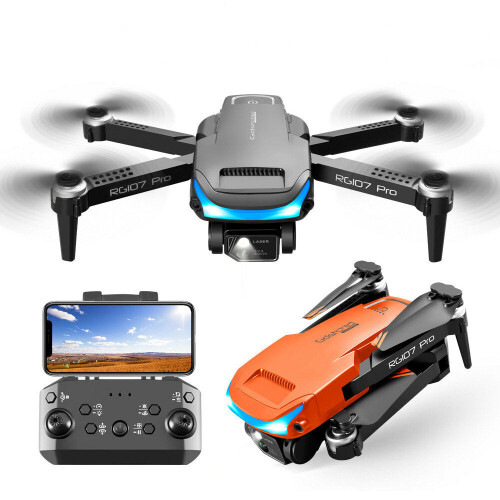 (Black, Three Batteries) 5G WiFi FPV with 4K HD ESC Dual Camera Obstacle Avoidance Optical Flow Positioning Foldable RC Drone Quadcopter RTF 1