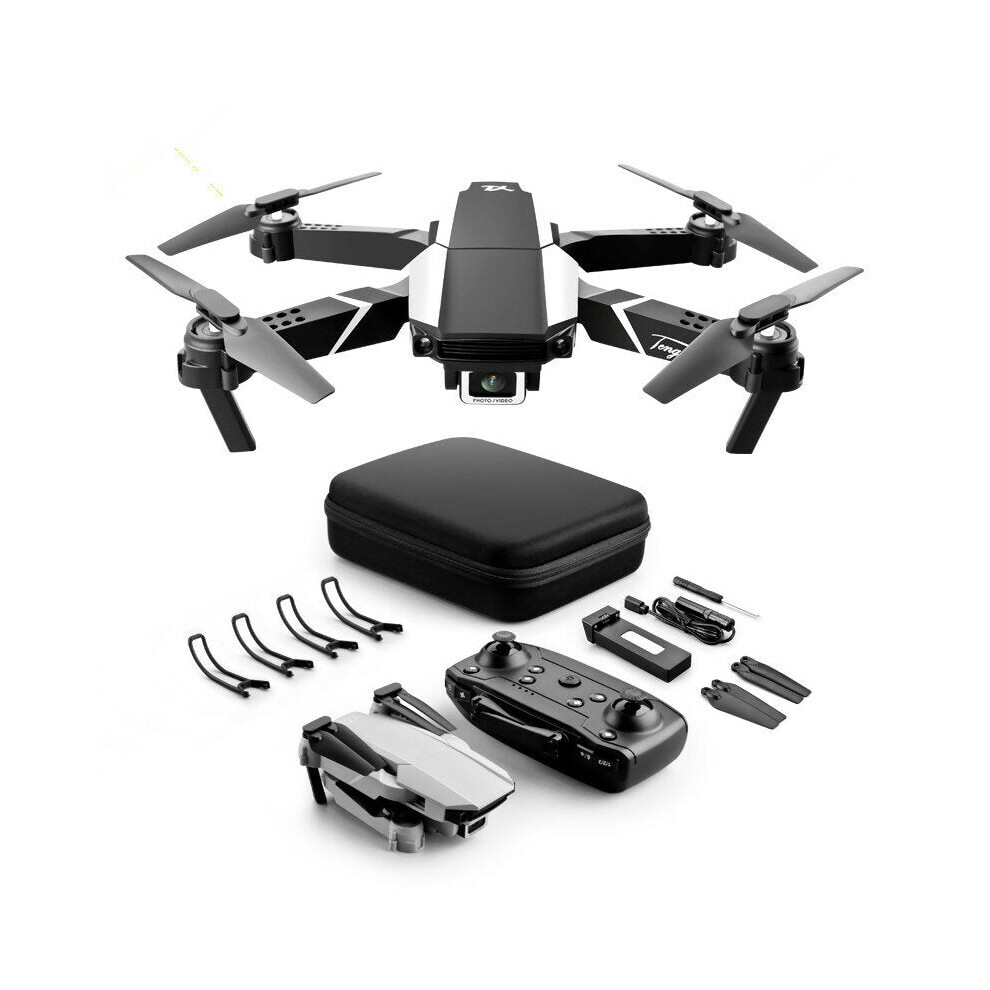 (Grey, Two Batteries) WIFI FPV with 4K Dual Camera Switch Gravity Sensor Altitude Hold Mode 12mins Flight Time Foldable RC Quadcopter Drone RTF