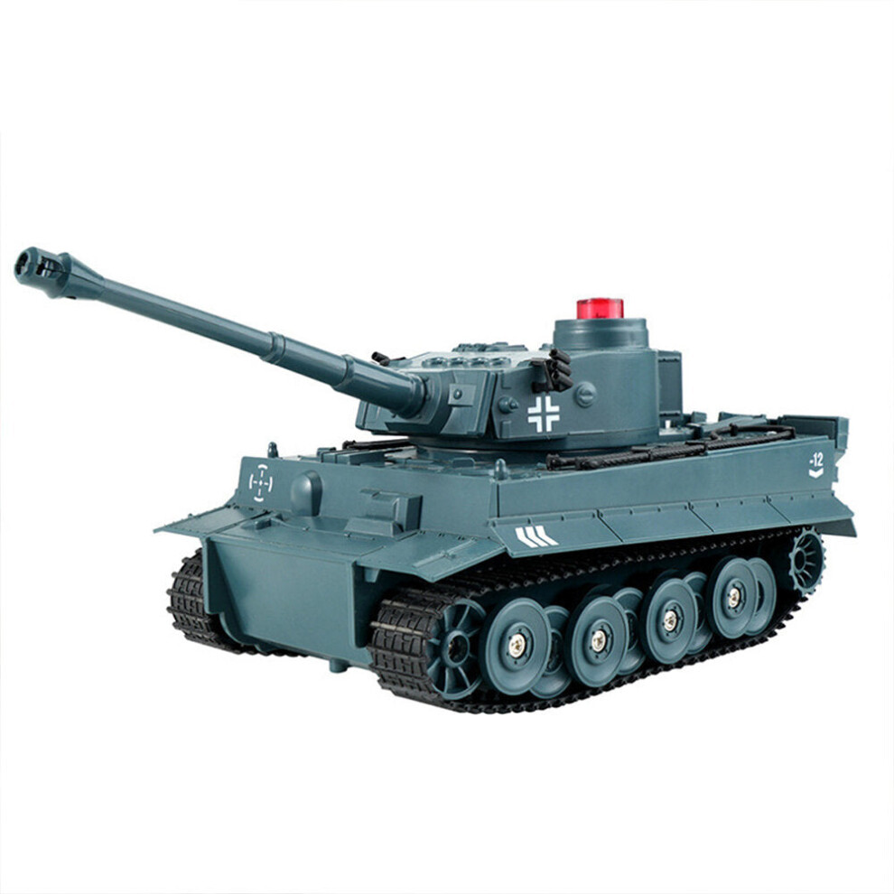 (Blue) RTR 2.4G 4CH RC Battle Tank Programmable Vehicles w/ Sound  360 Rotation Military Models