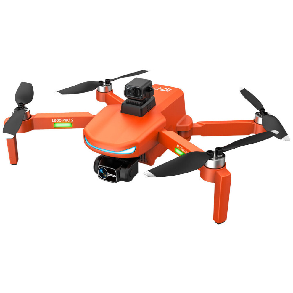 (Orange, One Battery) 5G WIFI 1.2KM FPV GPS with 4K Camera 3-Axis Anti-shake Gimbal 360 Obstacle Avoidance Optical Flow Positioning Brushless RC Drone