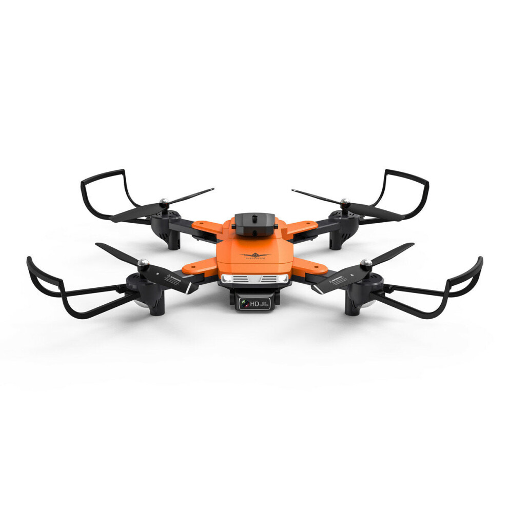 (Orange, Two Batteries) WiFi FPV with 4K ESC Dual HD Camera 4D Infrared Obstacle Avoidance Optical Flow Positioning Foldable RC Drone Quadcopter RTF