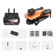 (Orange, Two Batteries) 5G WiFi FPV with 8K HD Camera 360Obstacle Avoidance Brushless Foldable GPS RC Quadcopter RTF