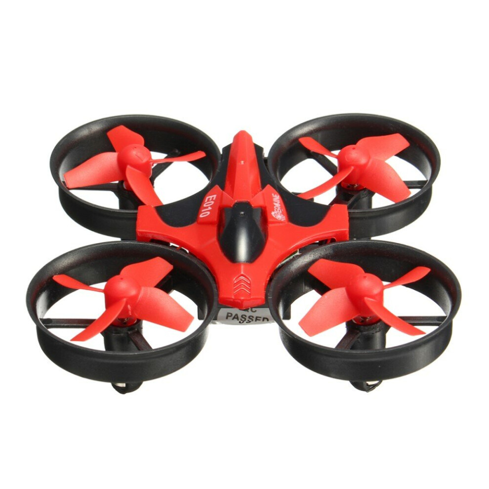 (Black Red, Two Batteries) Mini 2.4G 4CH 6 Axis Headless Mode RC Drone Quadcopter RTF