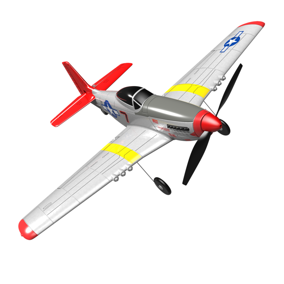 (Two Batteries) 400mm Wingspan 2.4G 6-Axis Gyro RC Airplane Trainer Fixed Wing RTF One Key Return for Beginner