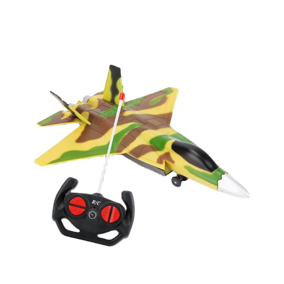 (Green, 4CH) Speed Racing 220mm Wingspan 4CH/2CH RC Gliding War Plane RTF Child Toys