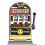 (Gold) Plastic Mini Cute Fruit Pattern Slot Machine Toy for Children 9
