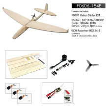 (KIT+Motor+Prop+Servo+DSMX/2 Compatible RX) 620mm Wingspan Balsa Wood RC Airplane Glider KIT/PNP