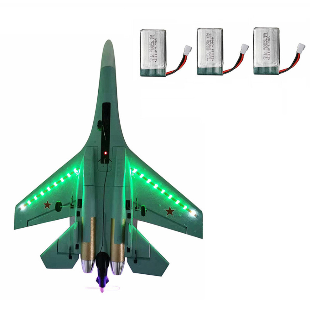 (Three Batteries with LED) 375mm Wingspan 3D/6G Switchable 6-Axis Gyro 2.4G 4CH EPP RC Airplane Aircraft Fixed Wing RTF