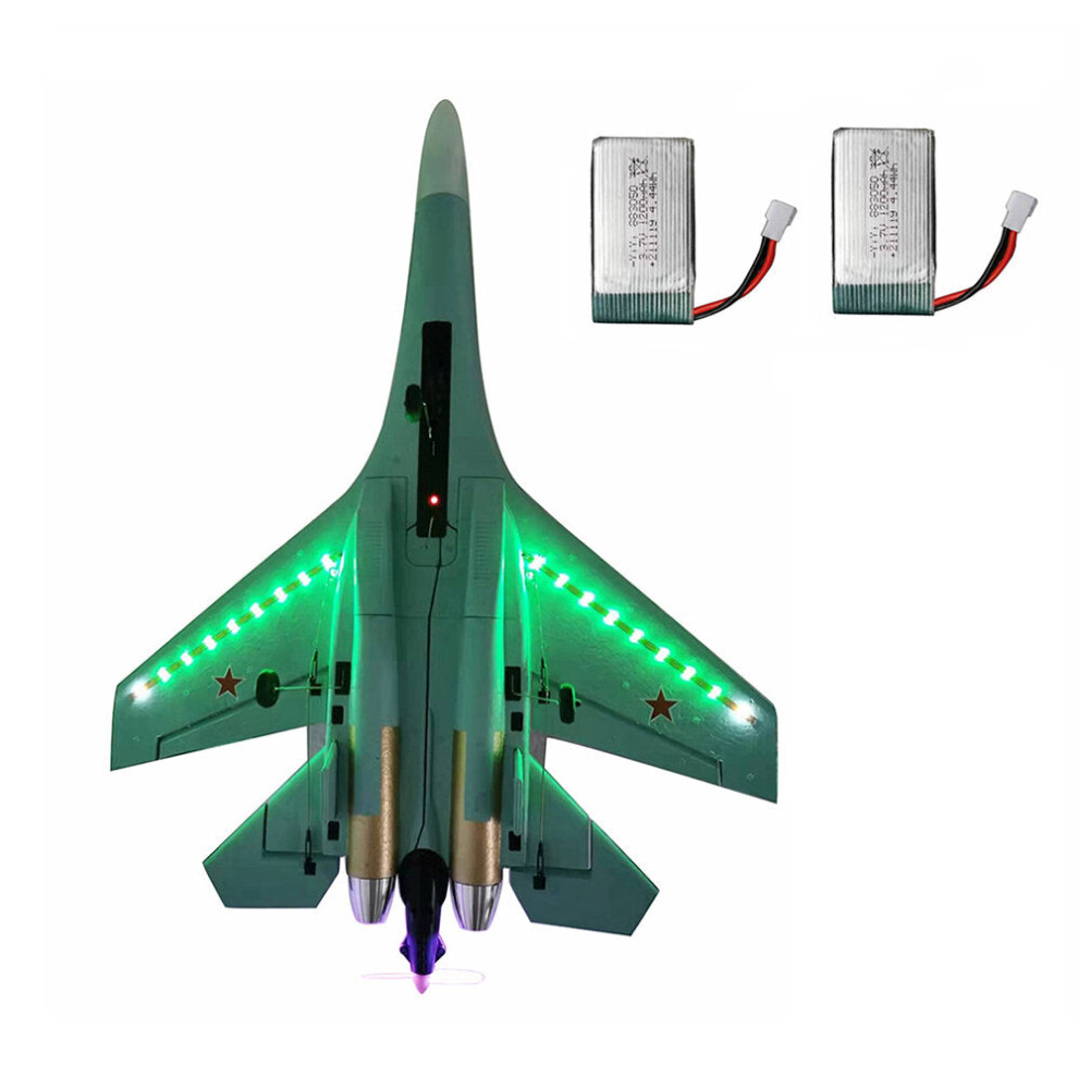 (Two Batteries with LED) 375mm Wingspan 3D/6G Switchable 6-Axis Gyro 2.4G 4CH EPP RC Airplane Aircraft Fixed Wing RTF