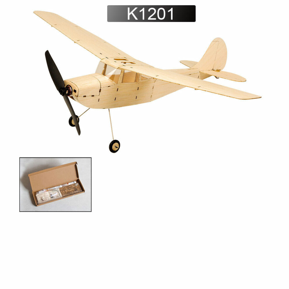 (K1201) 445mm Wingspan Balsa Wood Tainer Beginner RC Airplane Kit With Power Combo