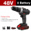 (Two Batteries, EU Plug) 7500mAh 2 Speed Electric Drill 25+3 Torque Power Driver Drills Multi-function Rechargeable Hand Drill 8