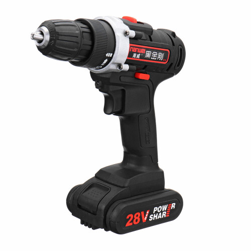 (Two Batteries) 28V Cordless Power Drills Double Speed Electric Drill 1