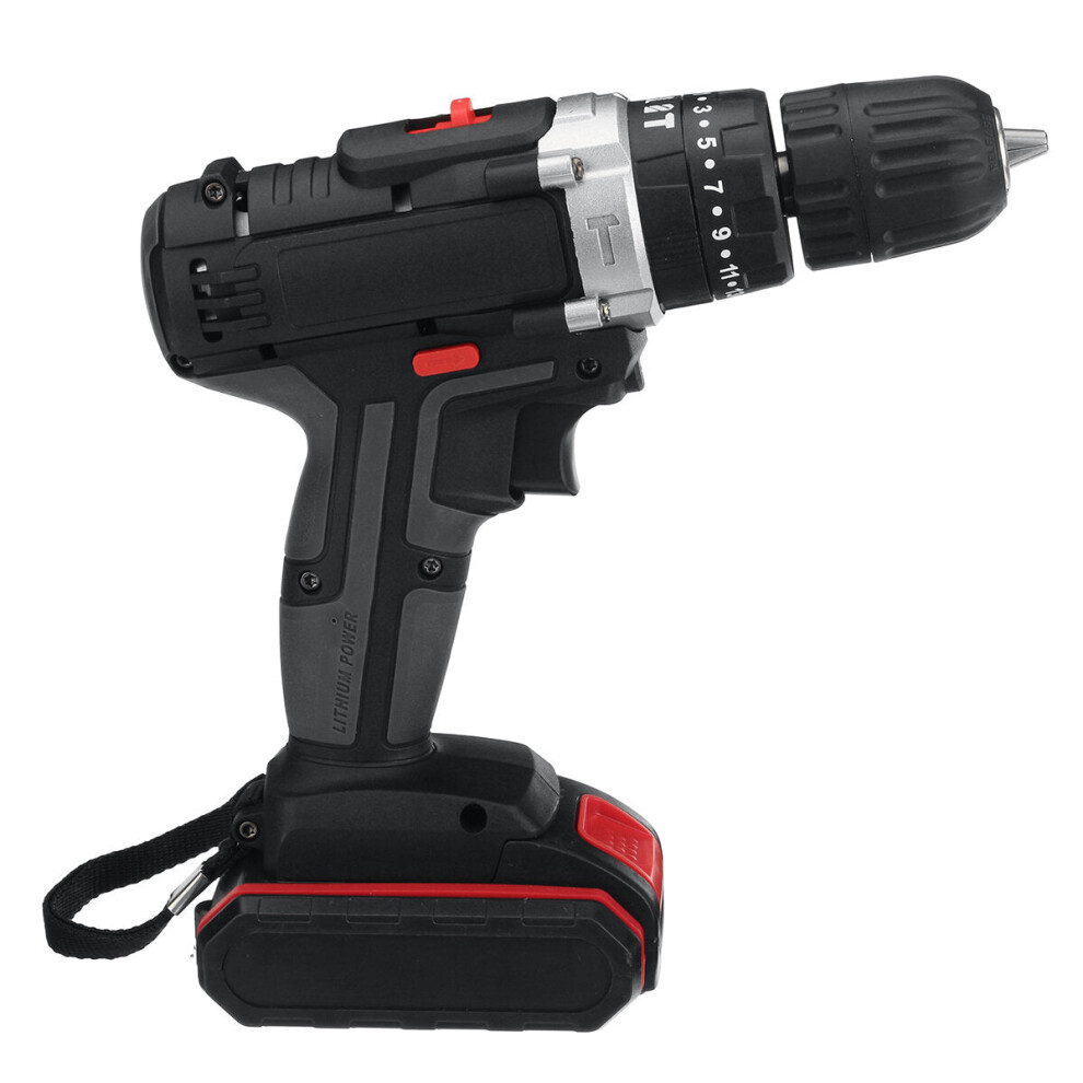 (Two Batteries, AU Plug) 21V 22800mAh Cordless Rechargable 3 In 1 Power Drills Impact Electric Drill Driver