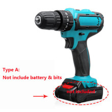 (Without Battery) 21V Cordless Electric Drill Rechargeable Screwdriver 2 Speed Woodworking Tool