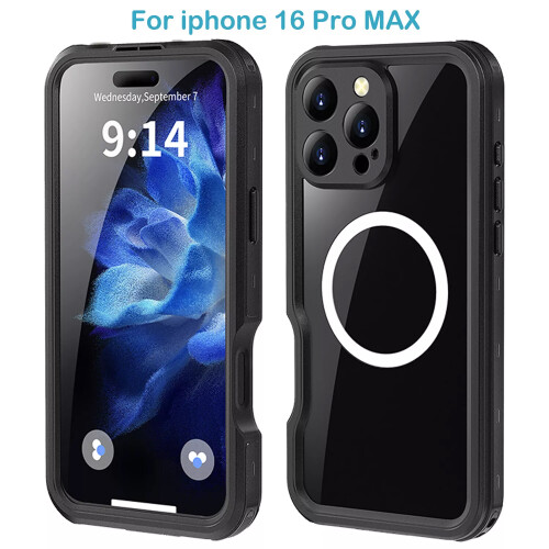 (For iPhone 16 Pro Max) IP68 Waterproof 360°Full Body Protector Phone Case