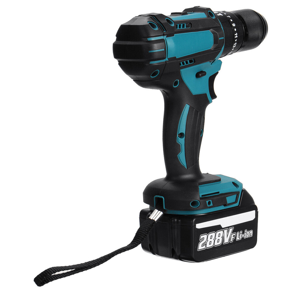 (One Battery, AU Plug) 13mm 800W Cordless Electirc Impact Drill Driver 25+3 Torque Electric Drill Screwdriver