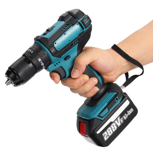 (Without Battery, Without Plug) 13mm 800W Cordless Electirc Impact Drill Driver 25+3 Torque Electric Drill Screwdriver 2