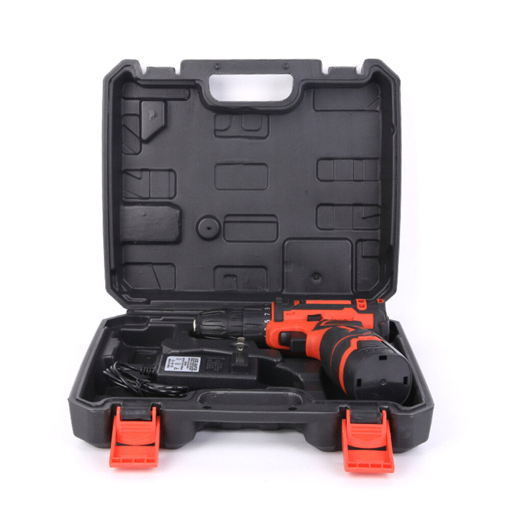 (One Battery, AU Plug) 12V Electric Drill Cordless Wireless Rechargeable Electric Screwdriver Drill Set LED W/ 1/2 Batteries Wood Metal Plastic Drilli