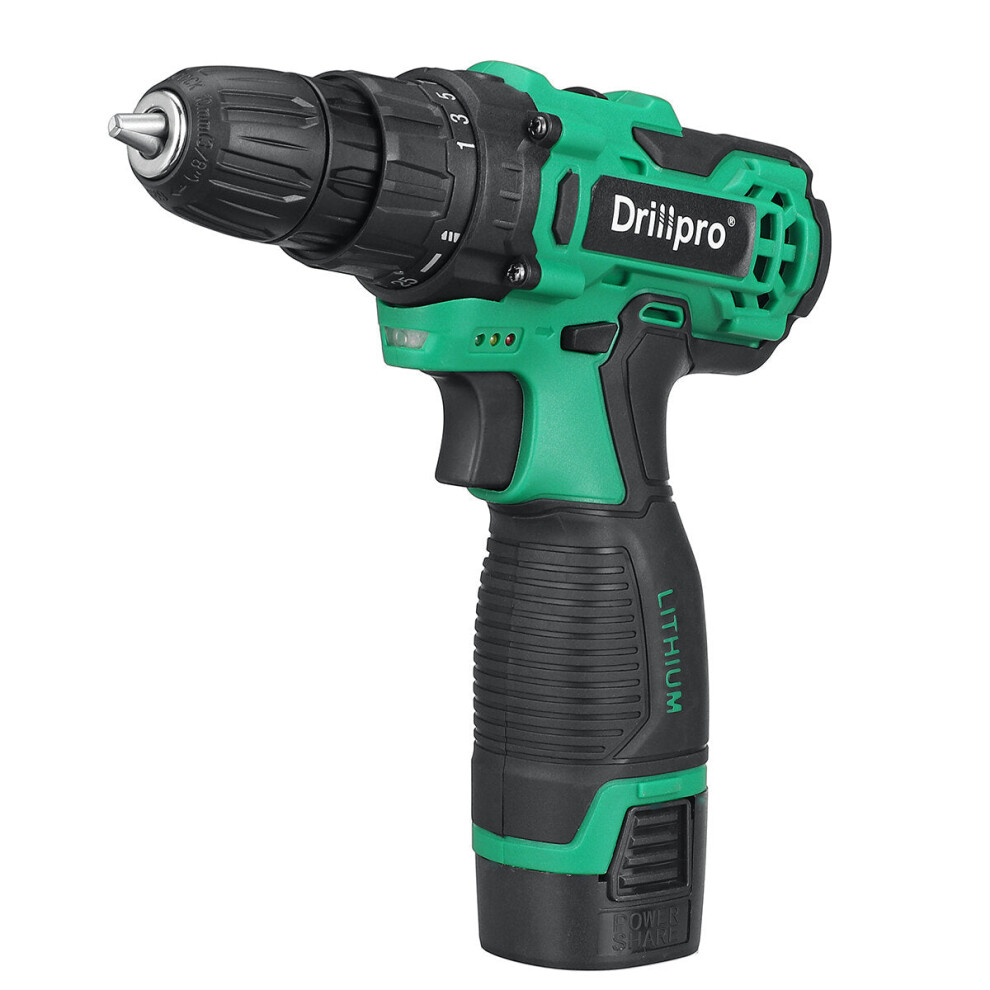 (One Battery, EU Plug) 18V 1500mAh Cordless Drill Rechargeable 2 Speed Electric Drill