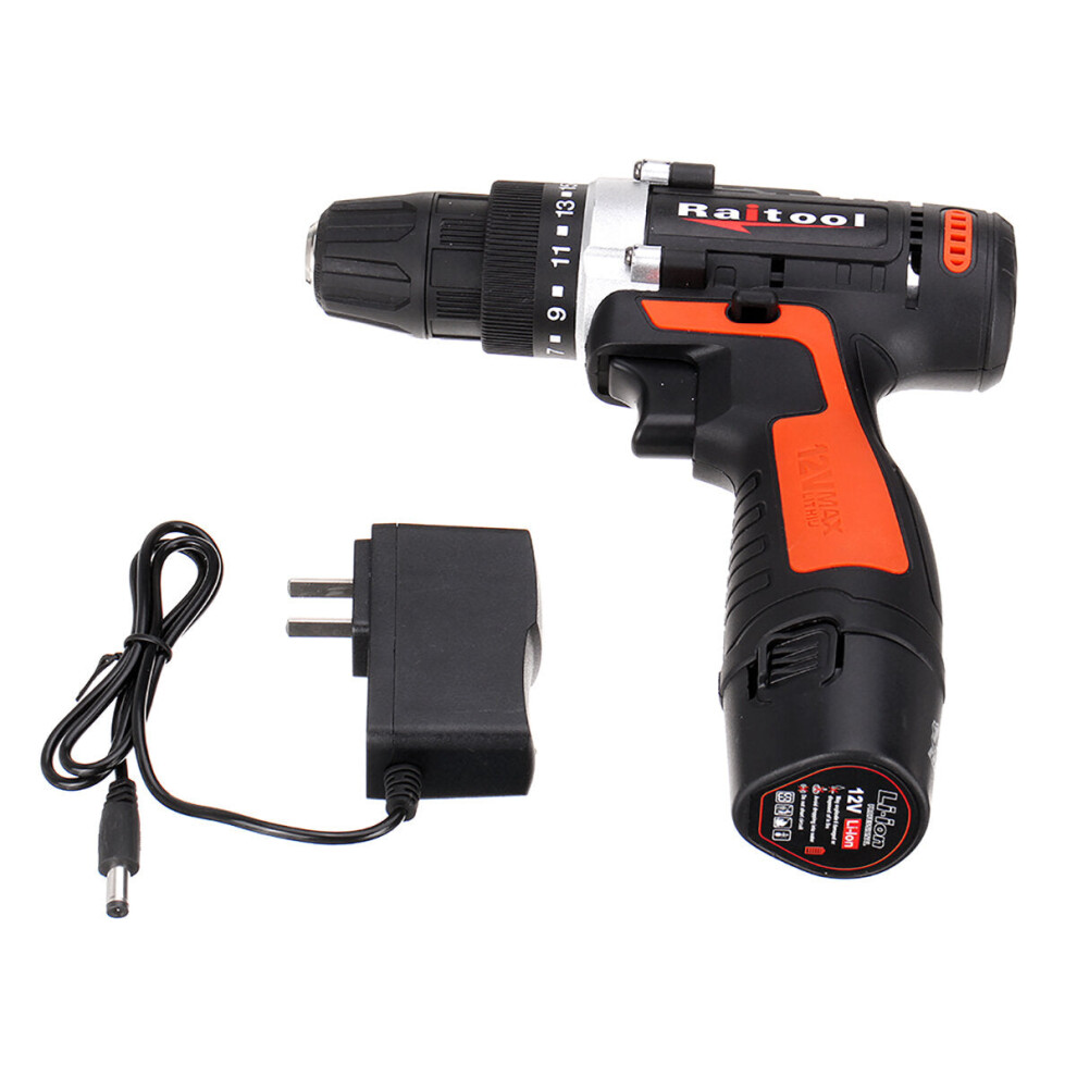 (12V) 12V/24V Lithium Battery Power Drill Cordless Rechargeable 2 Speed Electric Drill