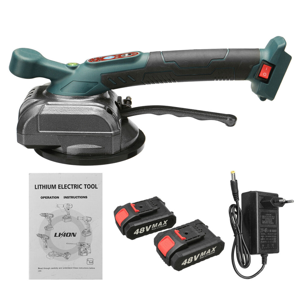 (Two Batteries) 48V Cordless Tile Tiling Machine Vibrator Suction Fit For 120X120cm Ceramic Floor 1138392122488