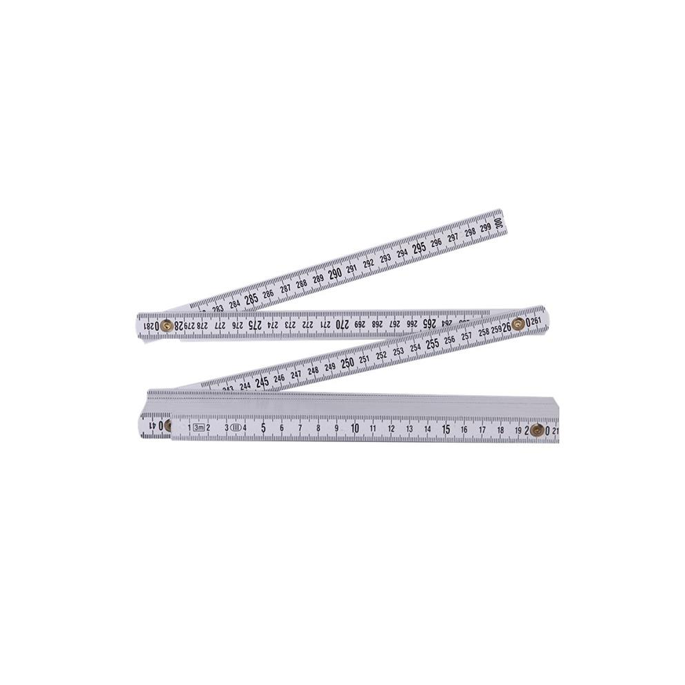 2M Plastic Folding Ruler Straight Ruler Double Scale 10 Locking Joints 200cm Portable Carpenter Measuring Tools