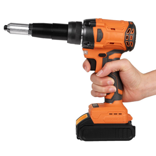 (One Battery EU Plug) 21V Electric Rivet Cordless Rivet Nut Drill Insert Nut Pull Riveting Tool 2.4-4.8mm With LED Light 2