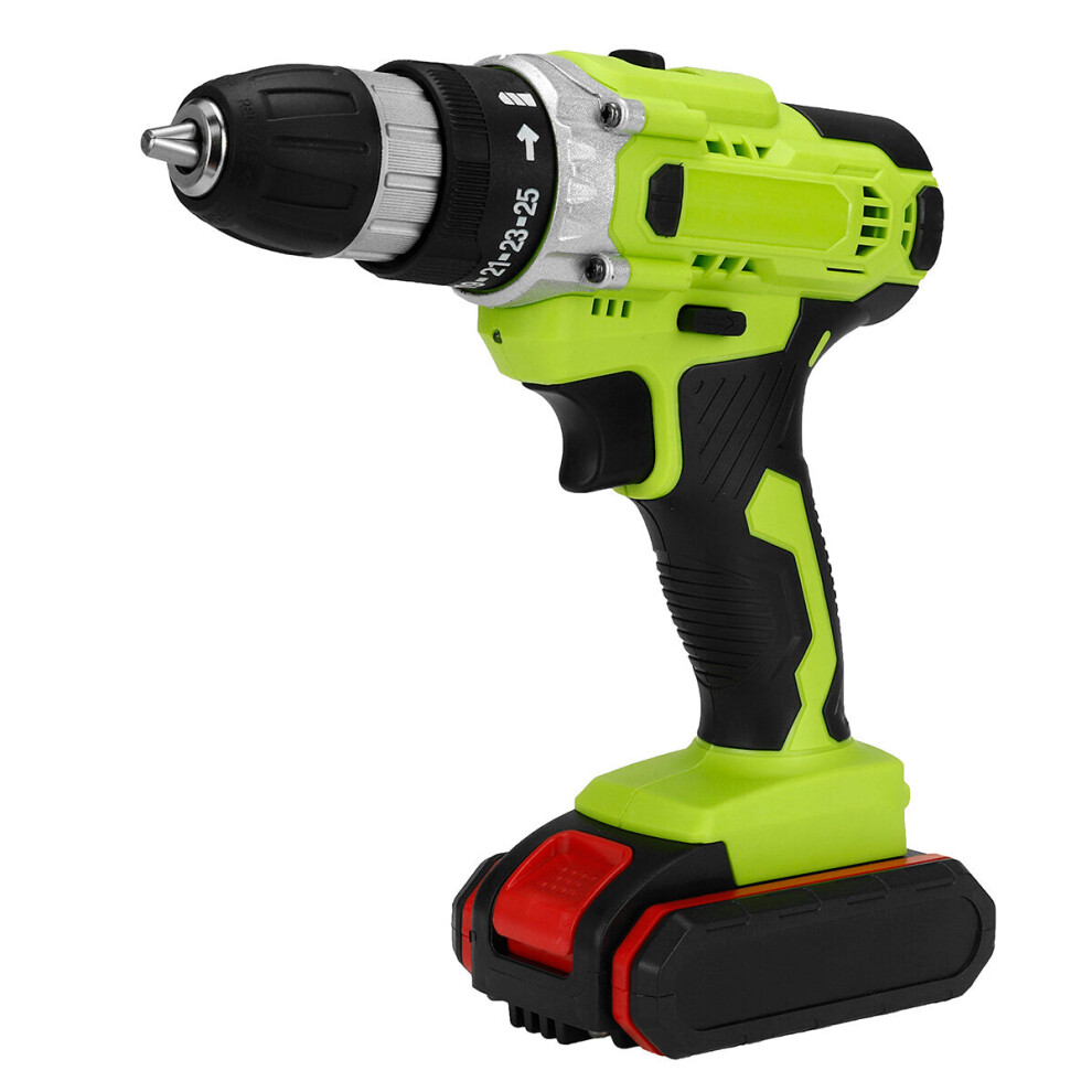 (One Battery, EU Plug) 3 in 1 Multifunctional Cordless Electric Drill 48VF 25+3 3/8-Inch Chuck Impact Drill