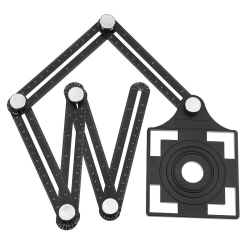 Adjustable 6 Fold Tool Angle Ruler Ceramic Tile Hole Locator Set 25/40/45/55/75mm Drill Guide Openings Locator Sets 2